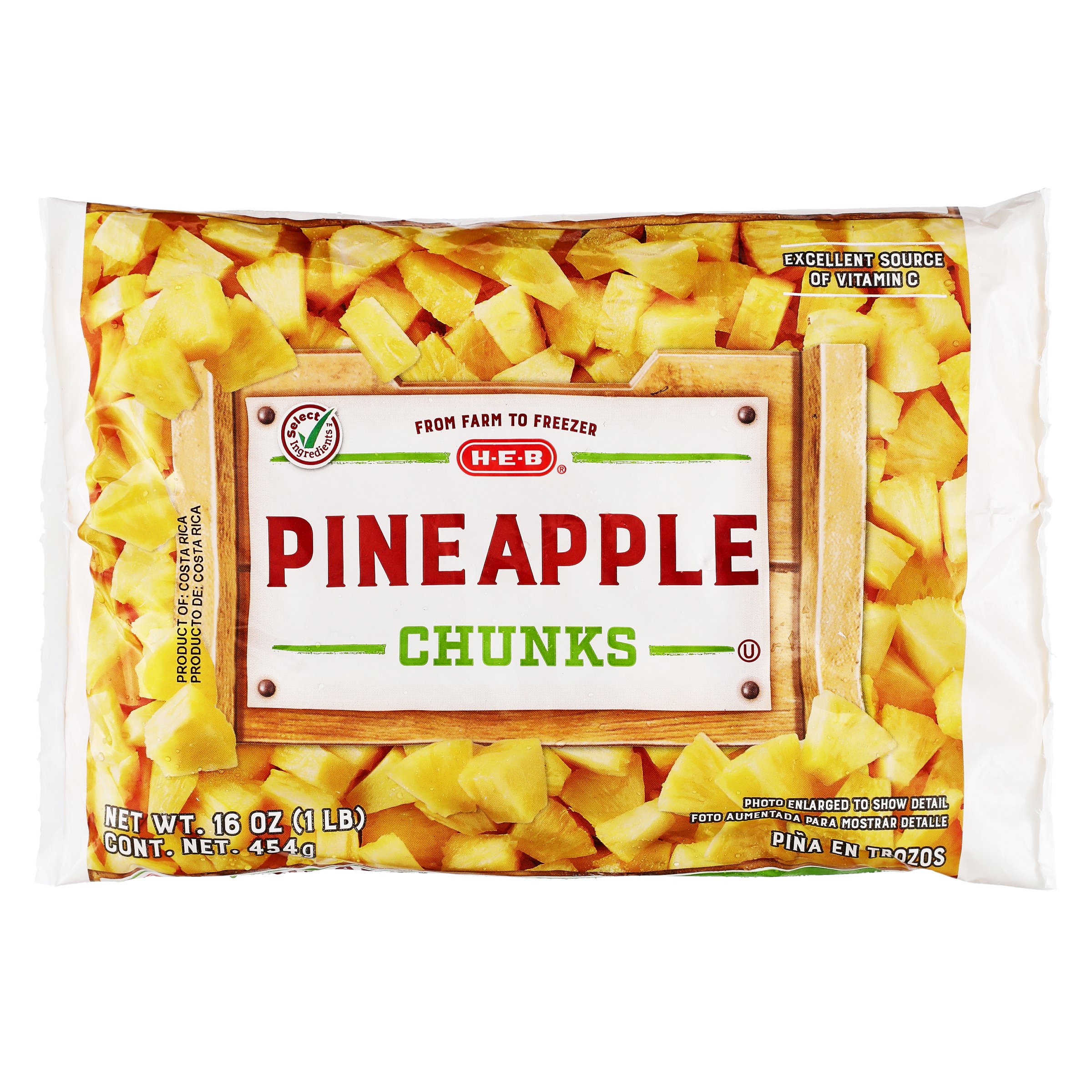 Great Value Pineapple Chunks, Frozen, 16 oz 