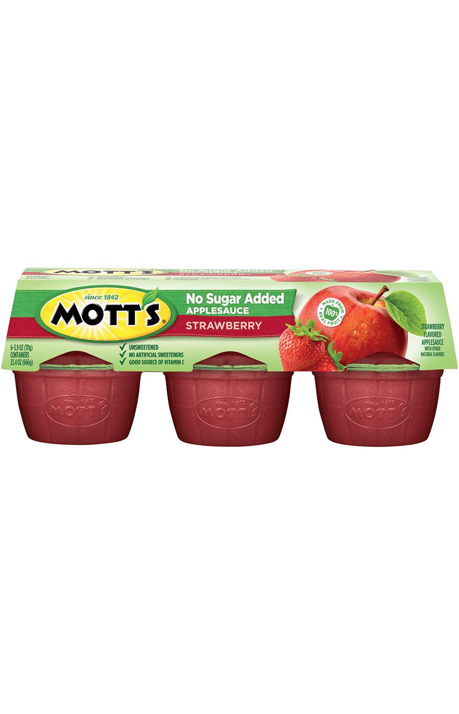 Mott's No Sugar Added Strawberry Apple Sauce; image 1 of 5