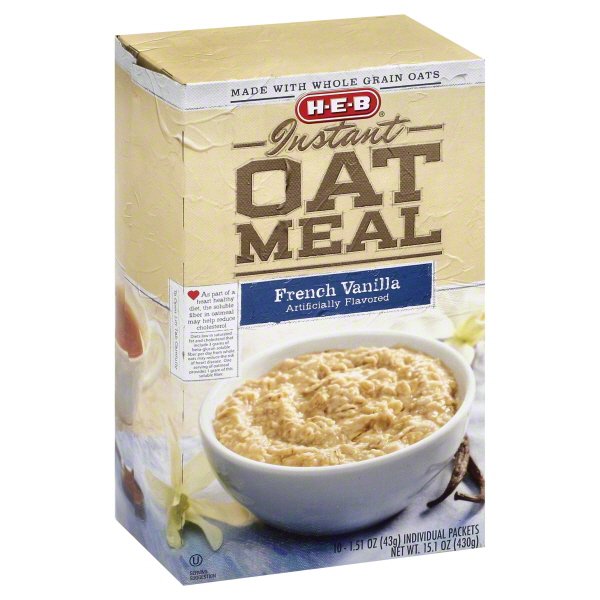 HEB Instant French Vanilla Oatmeal Shop Oatmeal & hot cereal at HEB