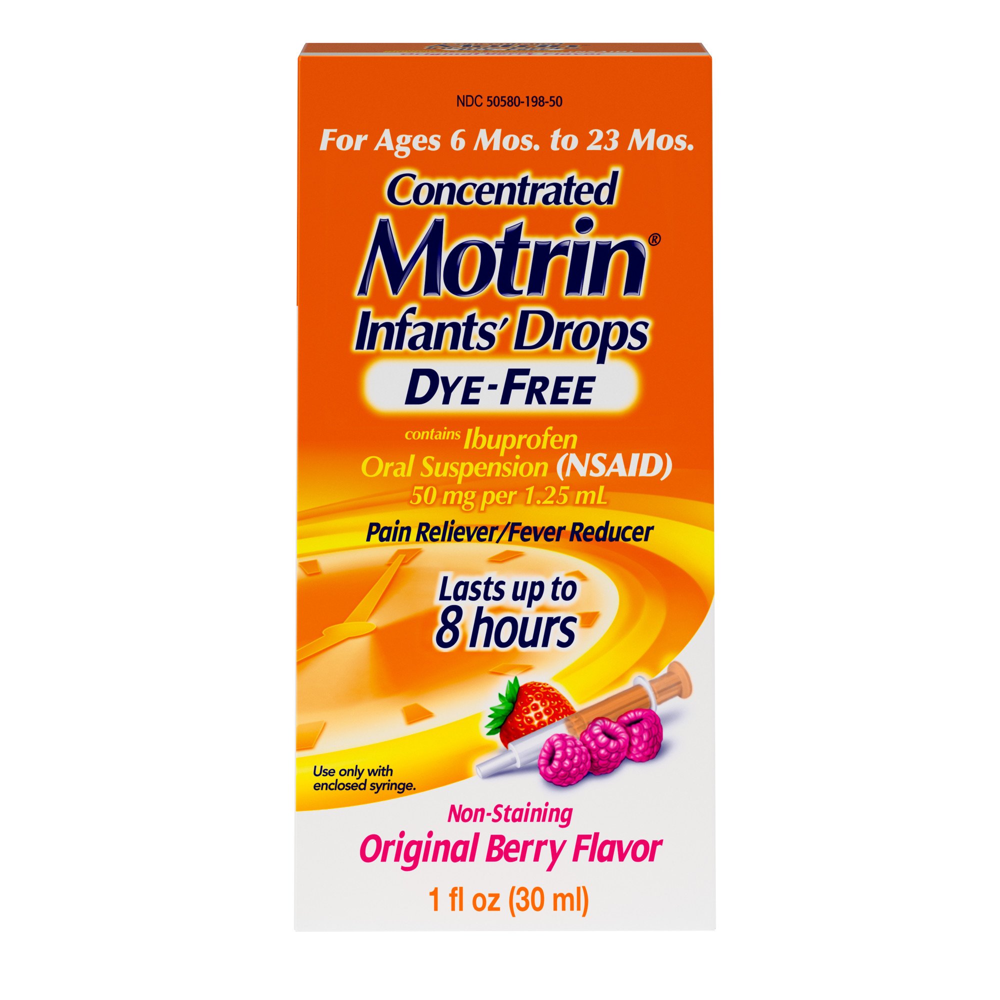Infant's Motrin Concentrated Drops, DyeFree Berry Shop Pain