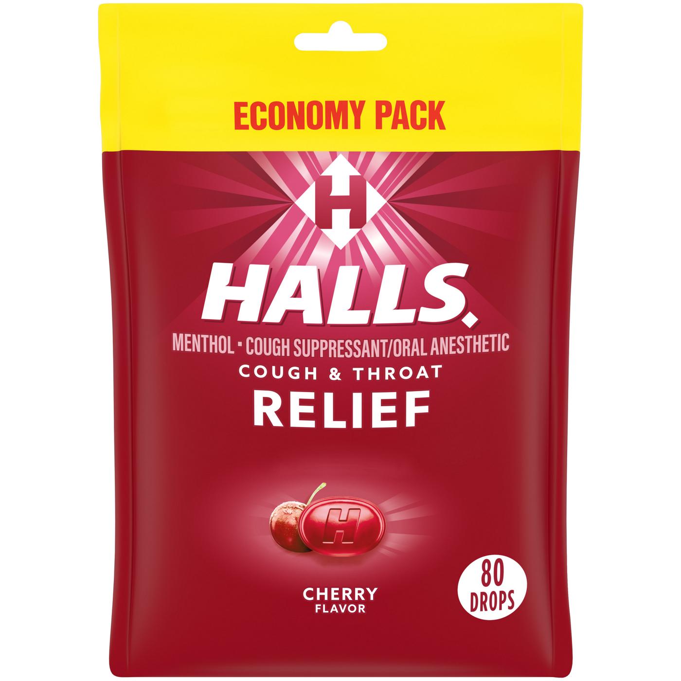 Halls Cherry Cough Drops; image 1 of 9