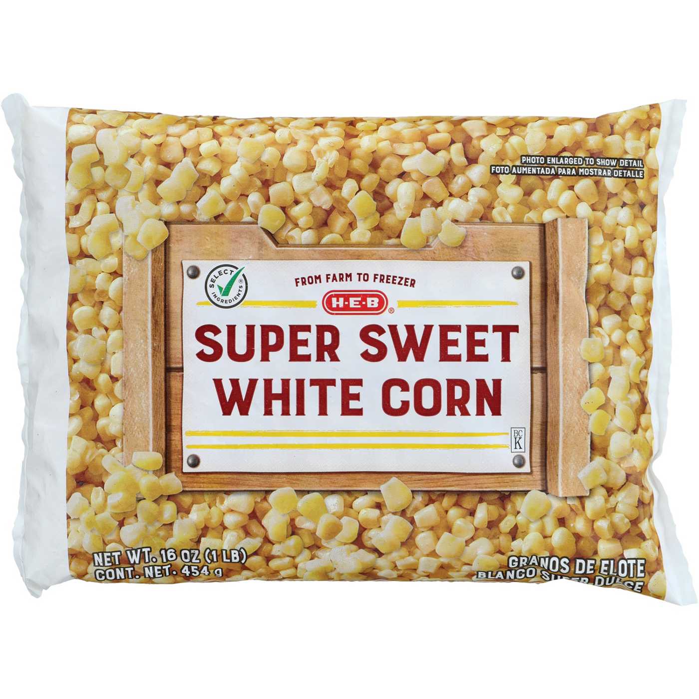 H-E-B Frozen Super Sweet White Corn; image 1 of 2