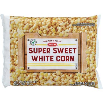 H-E-B Frozen Super Sweet White Corn, 16 oz