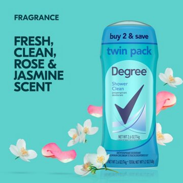 Degree 48 Hr Antiperspirant Deodorant - Shower Clean, 2.6 oz