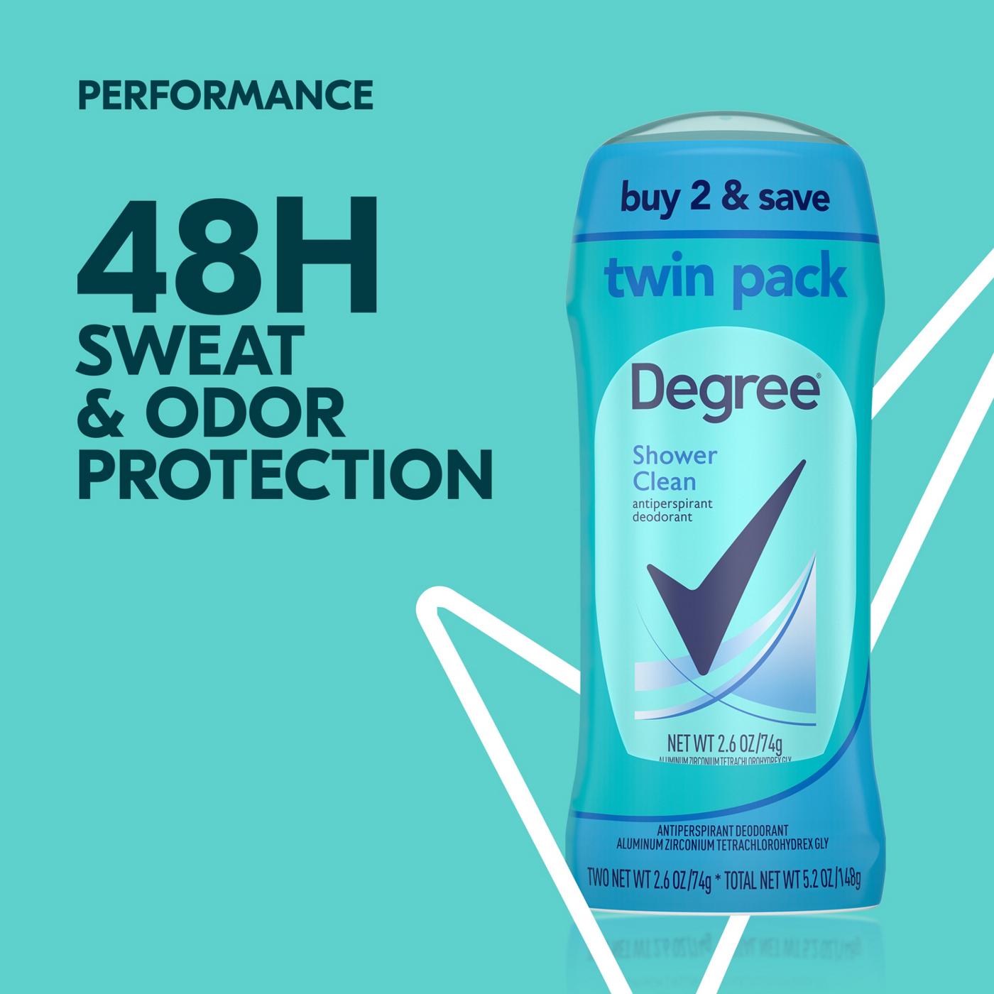 Degree Antiperspirant Deodorant Shower Clean; image 4 of 5