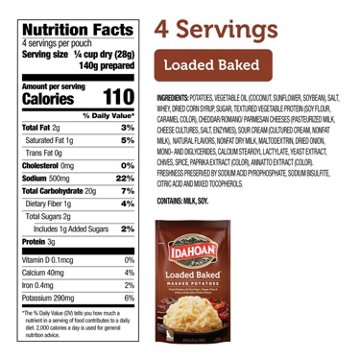 Idahoan Loaded Baked Mashed Potatoes, 4 oz
