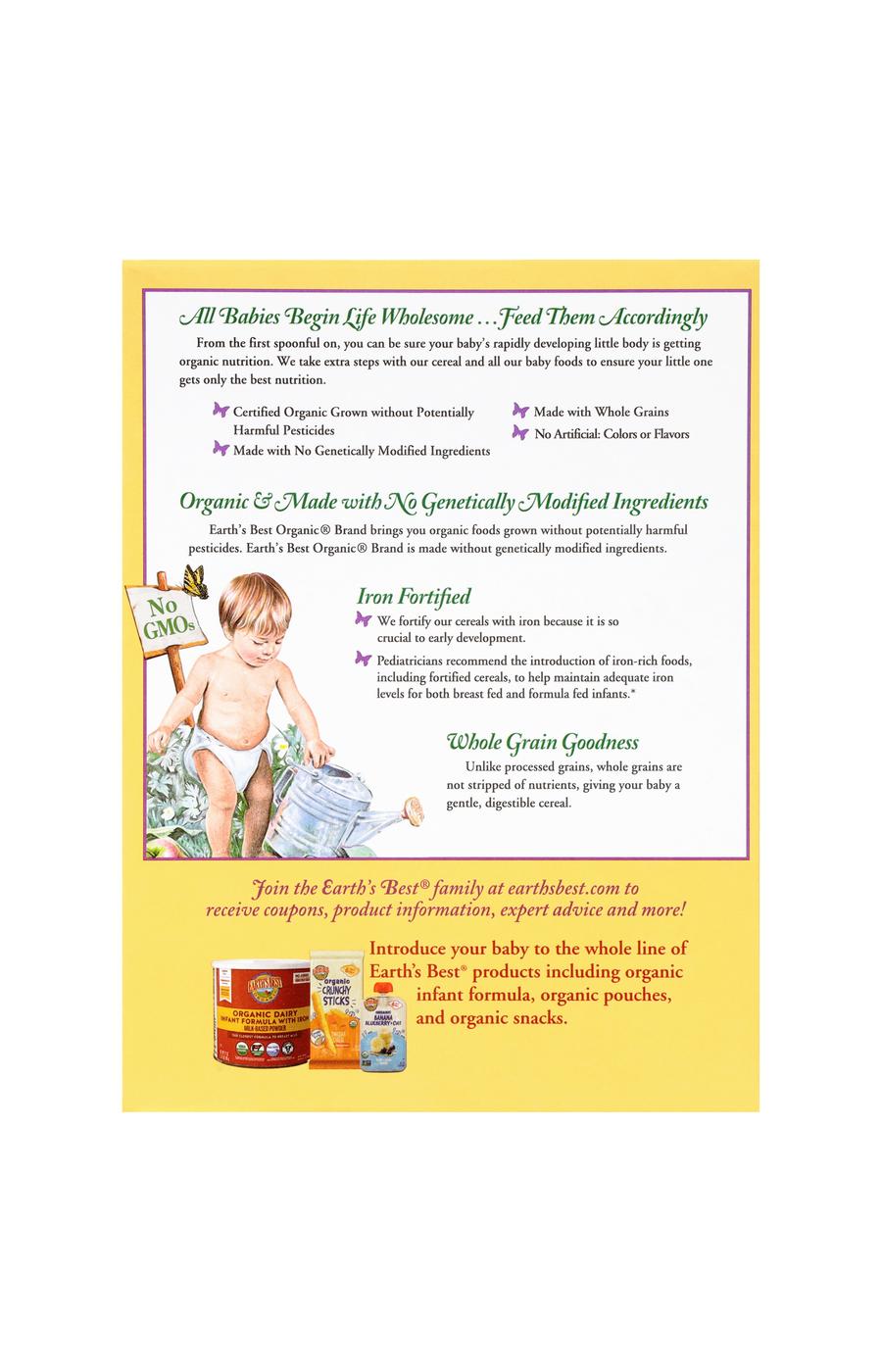 Earth's Best Organic Whole Grain Multigrain Cereal for Baby; image 2 of 2