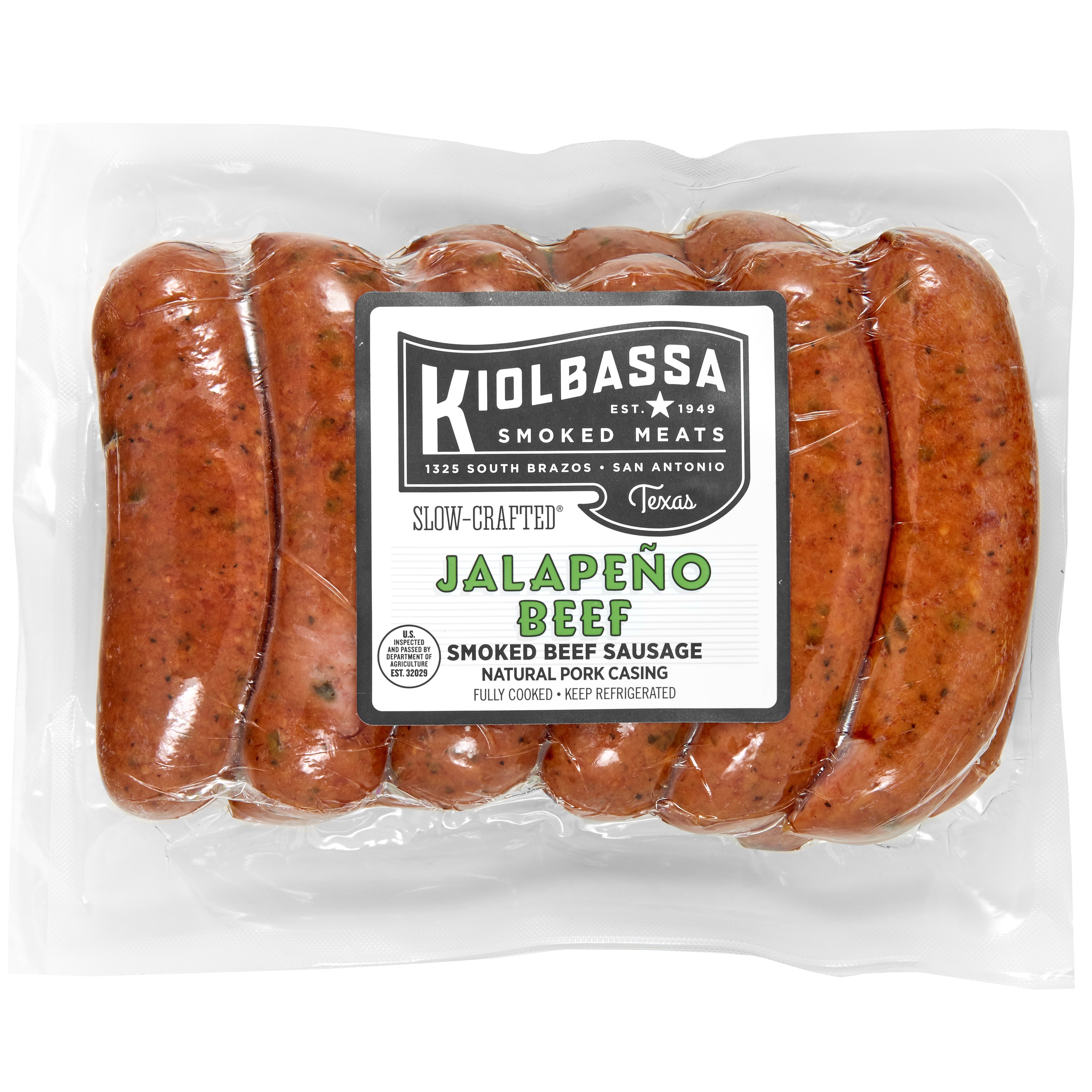 Kiolbassa Beef Smoked Sausage Jalapeno Shop Sausage at HEB