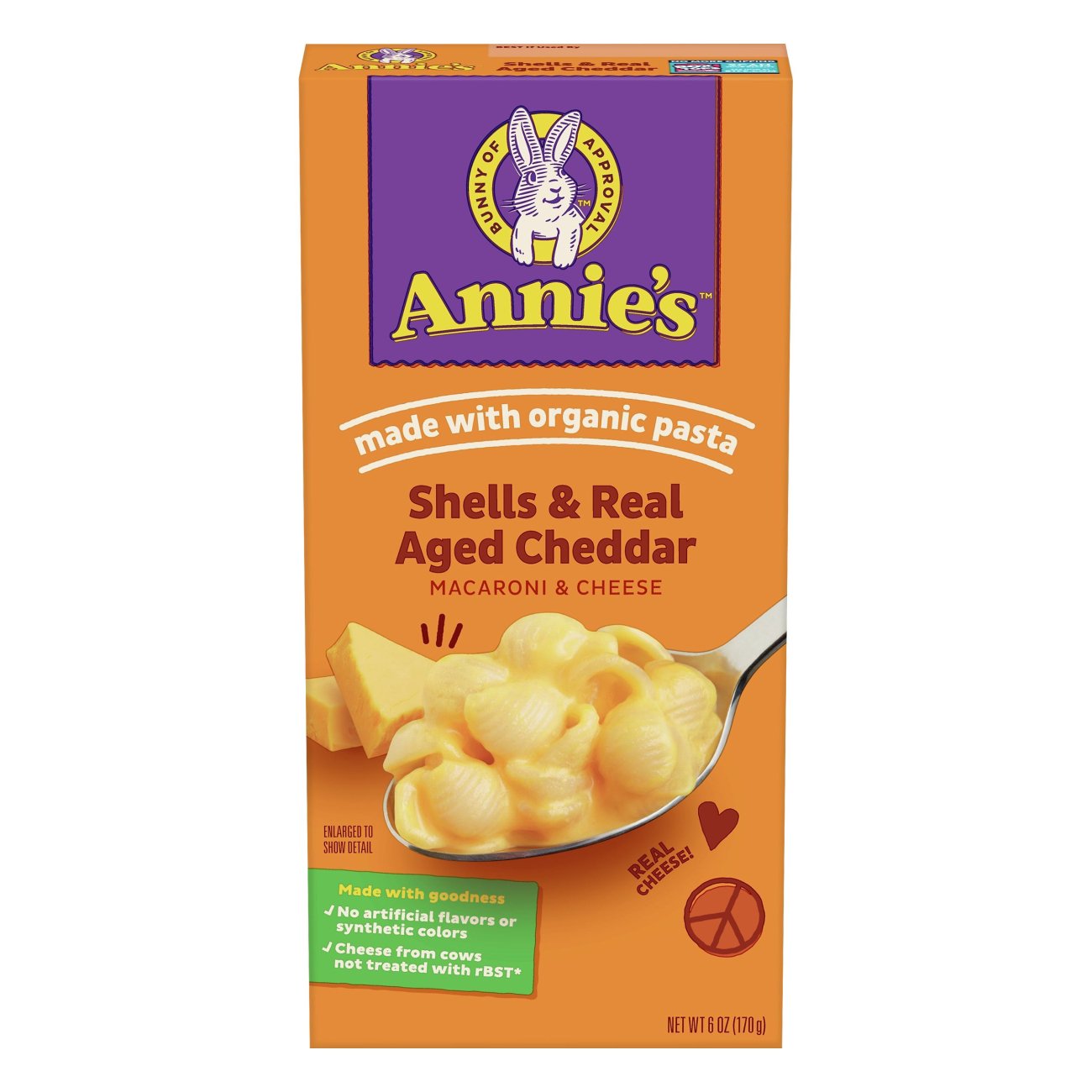 Annie's Homegrown Shells and Real Aged Cheddar Macaroni and Cheese