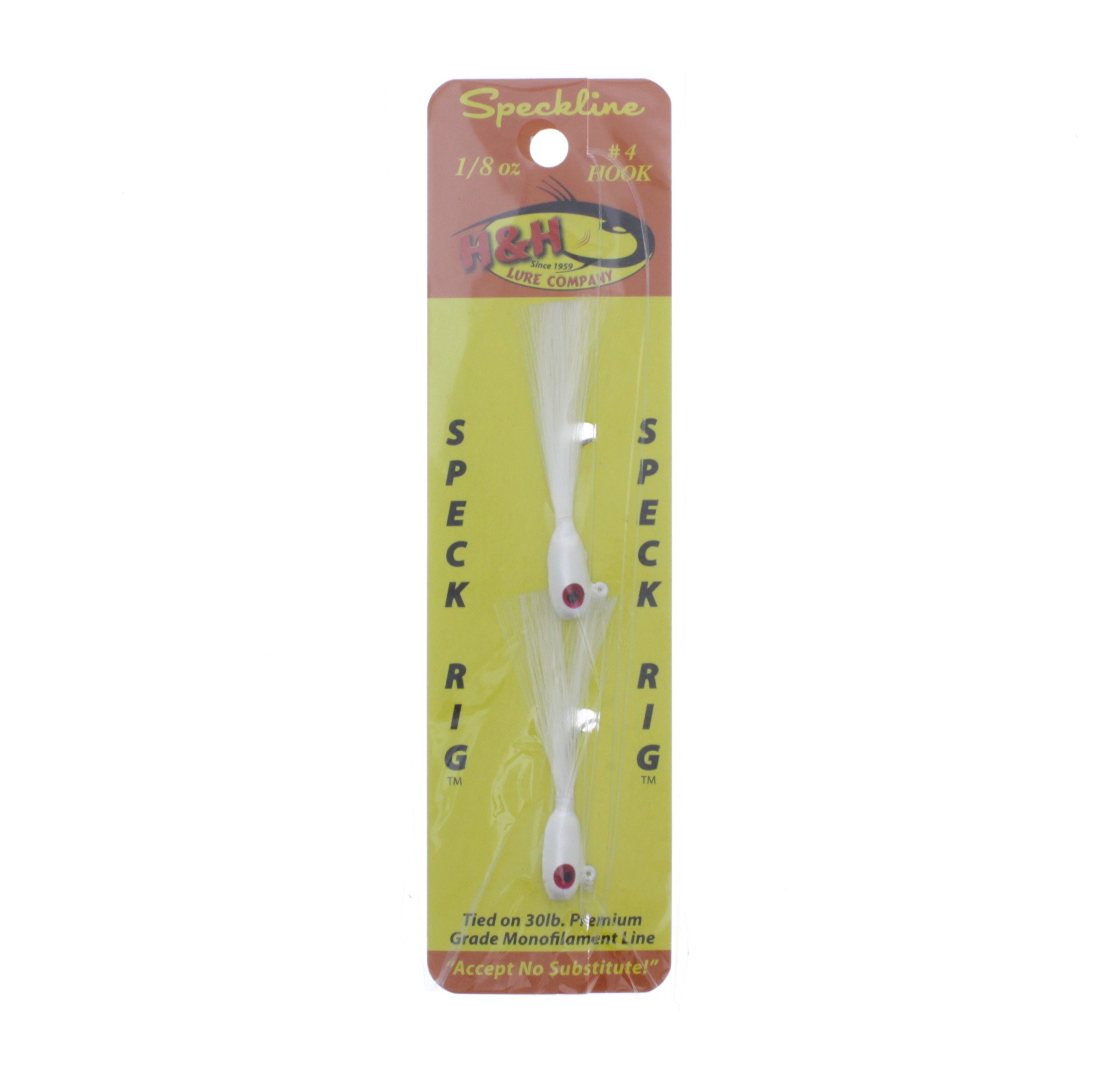 H H Lure Company White 1 8 Oz Speck Rig Shop Fishing At H E B