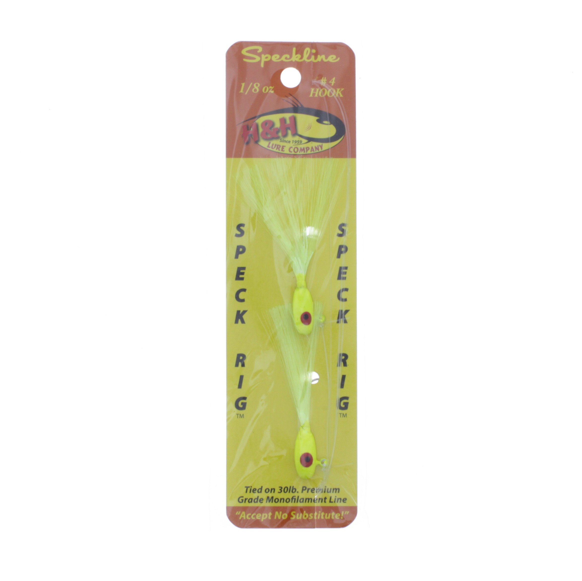 H&H Lure Company Chartreuse 1/8 oz Speck Rig Shop Fishing at HEB