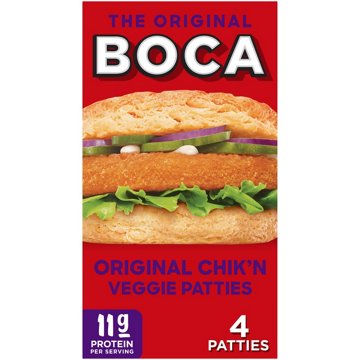 Boca Original Vegan Chik'n Veggie Patties, 4 ct
