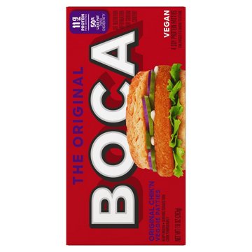 Boca Original Vegan Chik'n Veggie Patties, 4 ct