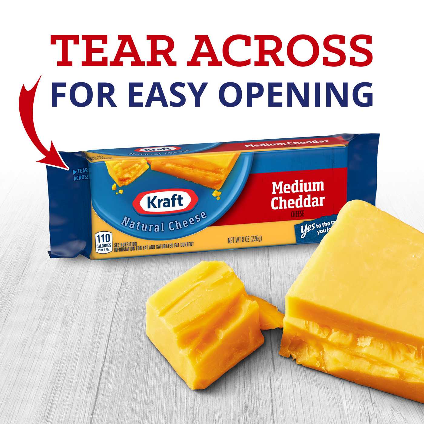 Kraft Medium Cheddar Cheese; image 2 of 3