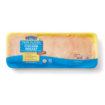 Hill Country Fare Boneless Skinless Thin Sliced Chicken Breast, Avg. 1.78 lbs
