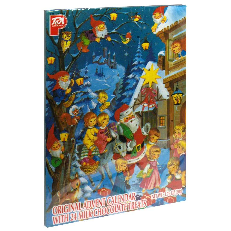 PeA Schokolade Original Advent Calendar with 24 Milk Chocolate Treats