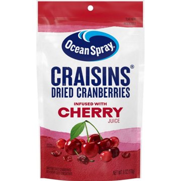 Ocean Spray Craisins Dried Cranberries Infused with Cherry Juice, 6 oz