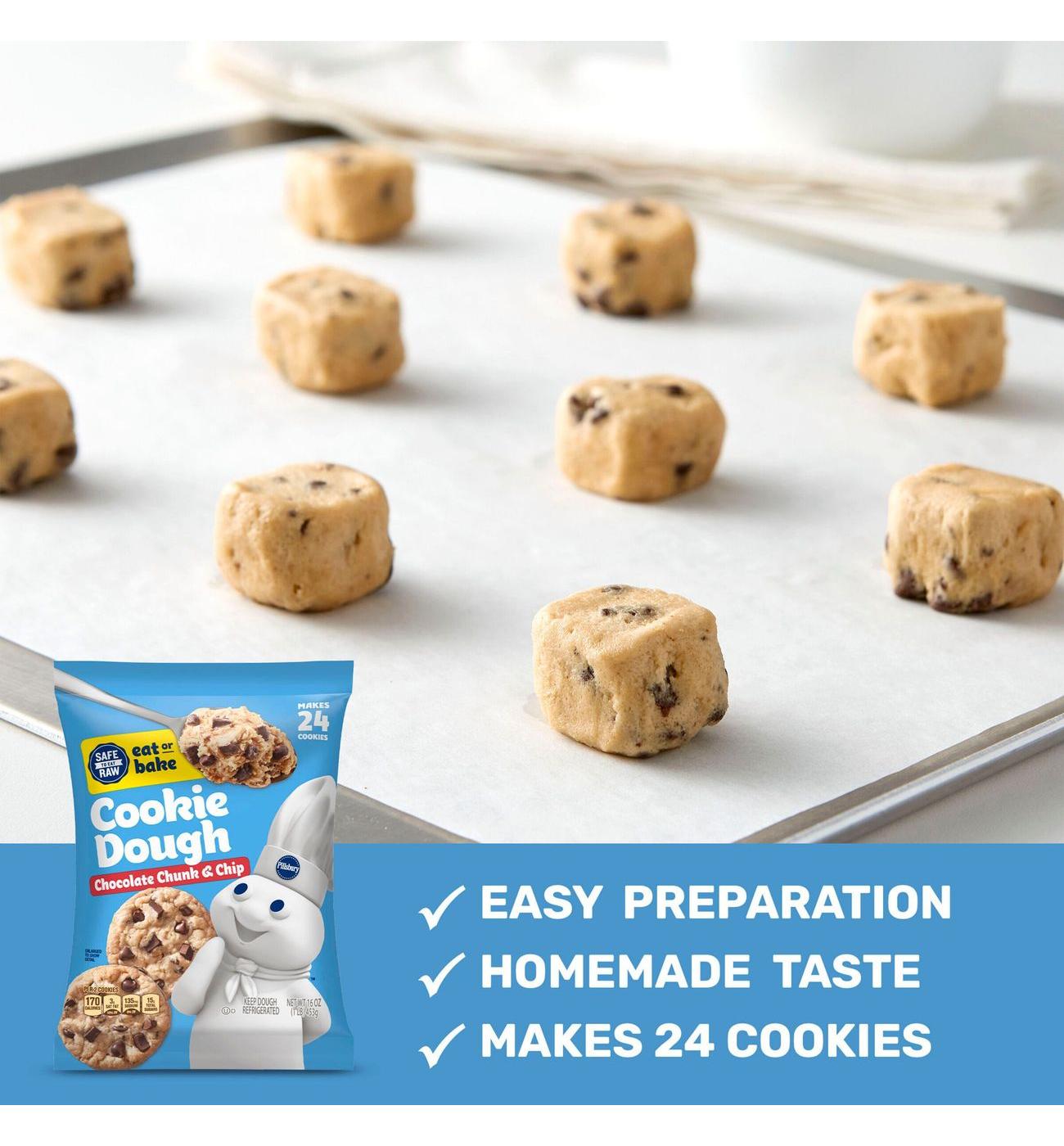 Pillsbury Ready to Eat or Bake Cookie Dough - Chocolate Chunk & Chip; image 6 of 6