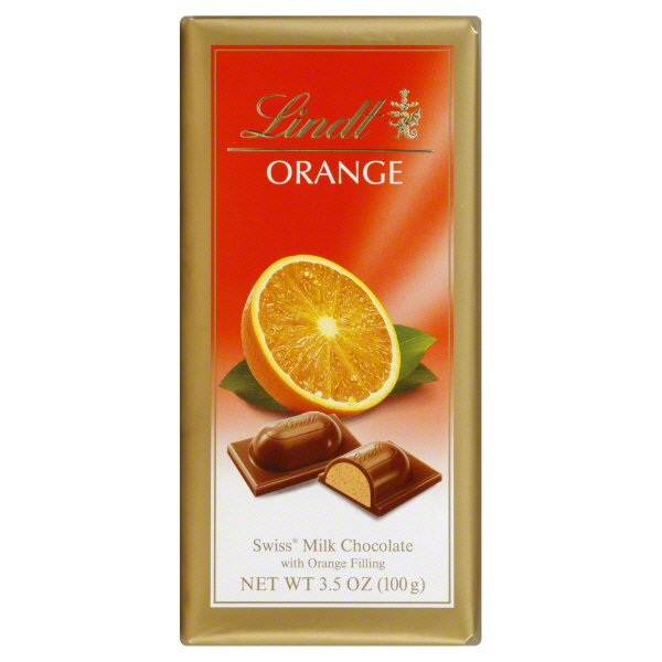 Lindt Swiss Milk Chocolate With Orange Filling Shop Lindt Swiss Milk