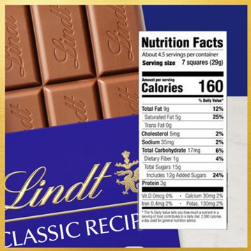 Lindt Classic Recipe Milk Chocolate Bar