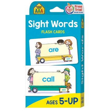 School Zone Sight Words Flash Cards , 56 ct