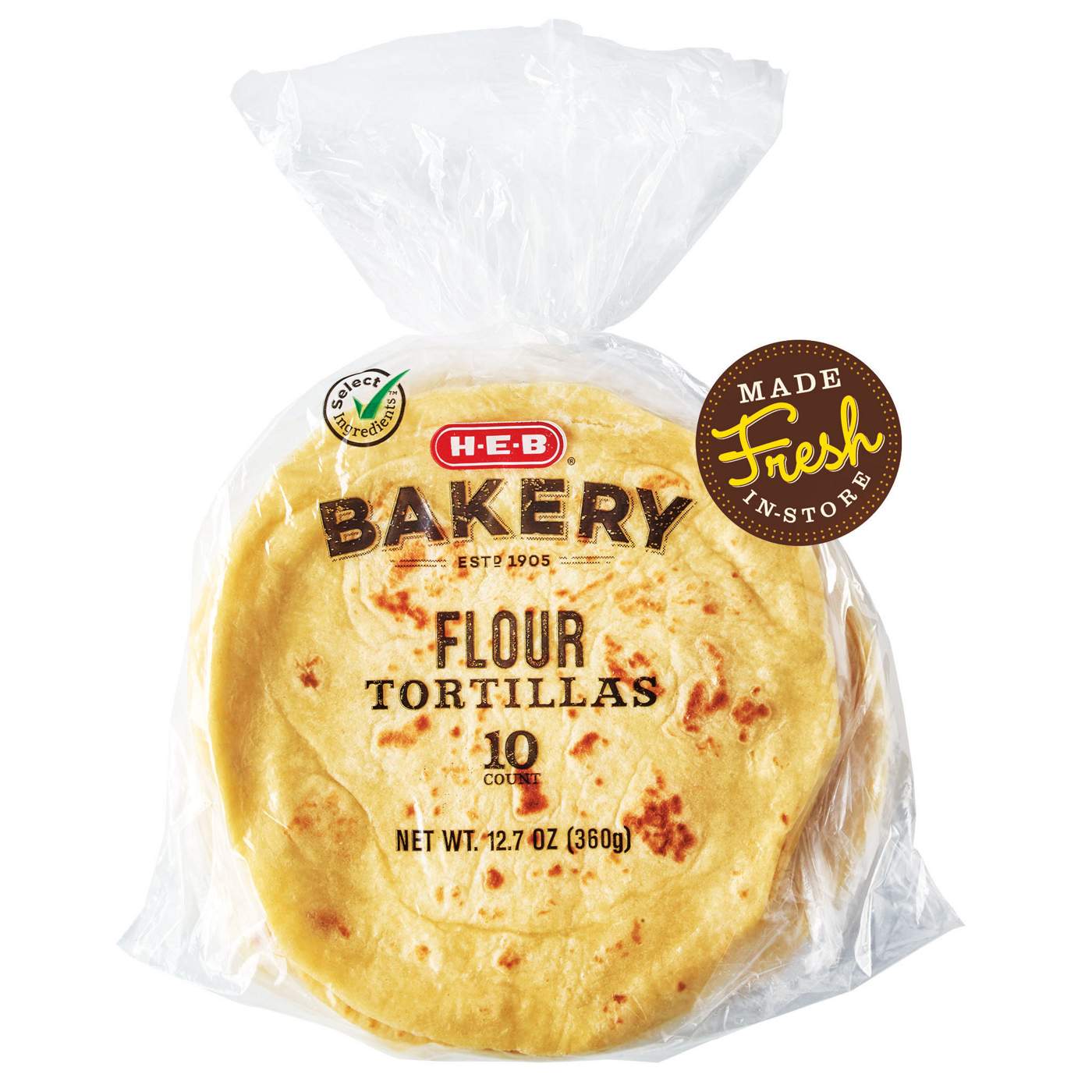 H-E-B Bakery Flour Tortillas; image 1 of 2