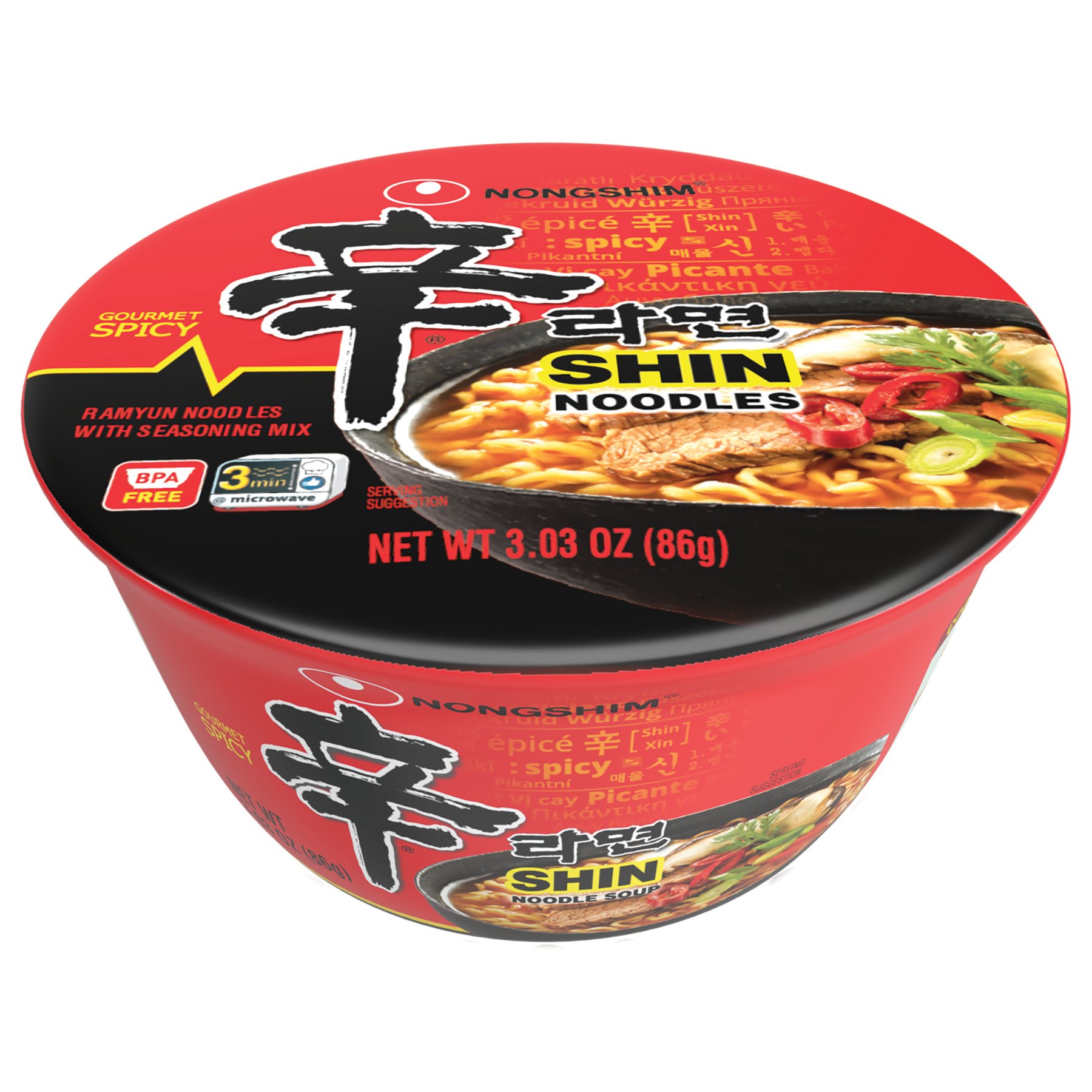 Nongshim Shin Bowl Gourmet Spicy Noodle Soup