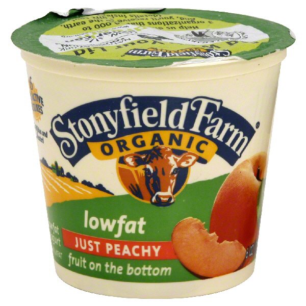 Stonyfield Fruit on the Bottom Just Peachy Low Fat Yogurt Shop Yogurt