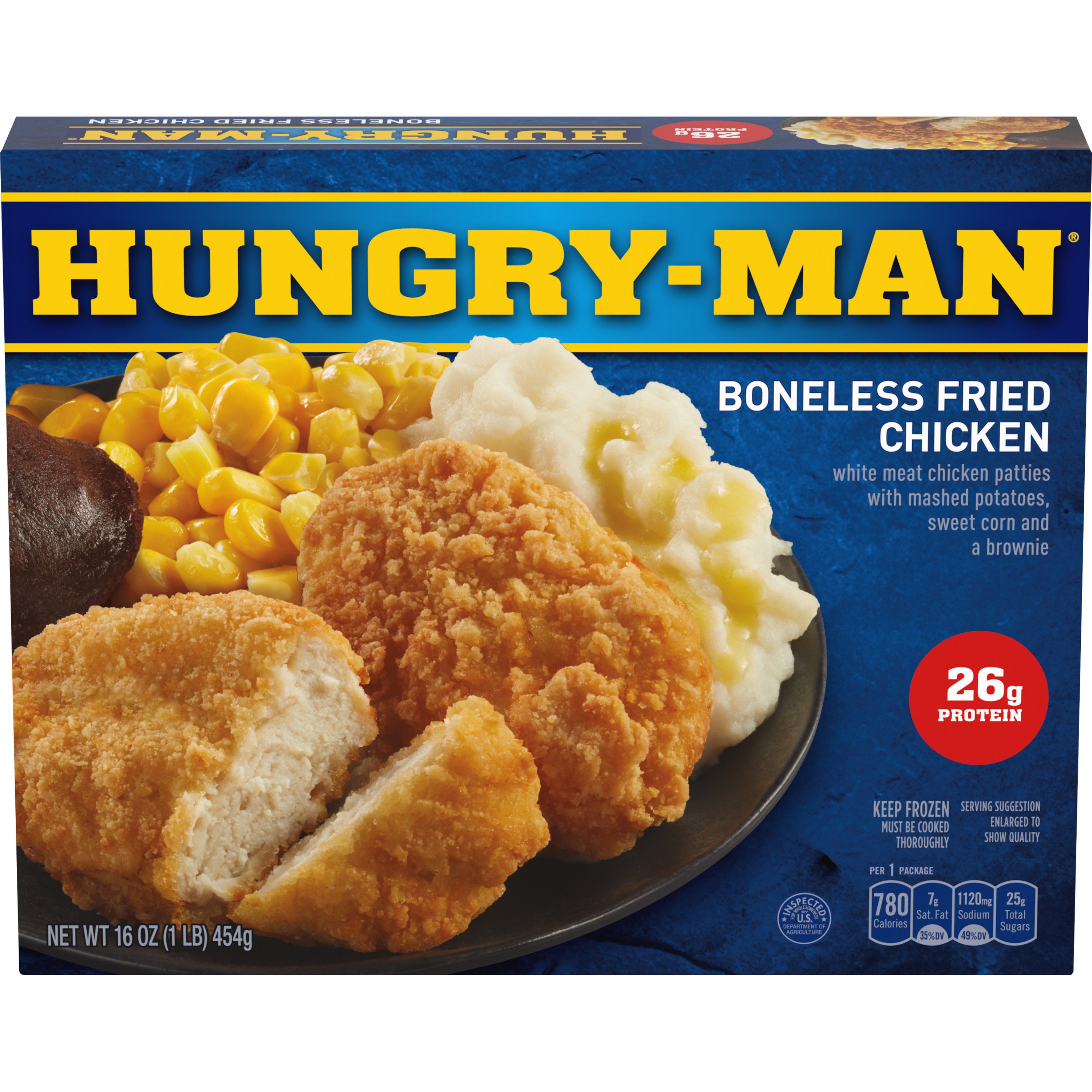 Hungry Man Boneless Fried Chicken Shop Entrees Sides At H E B