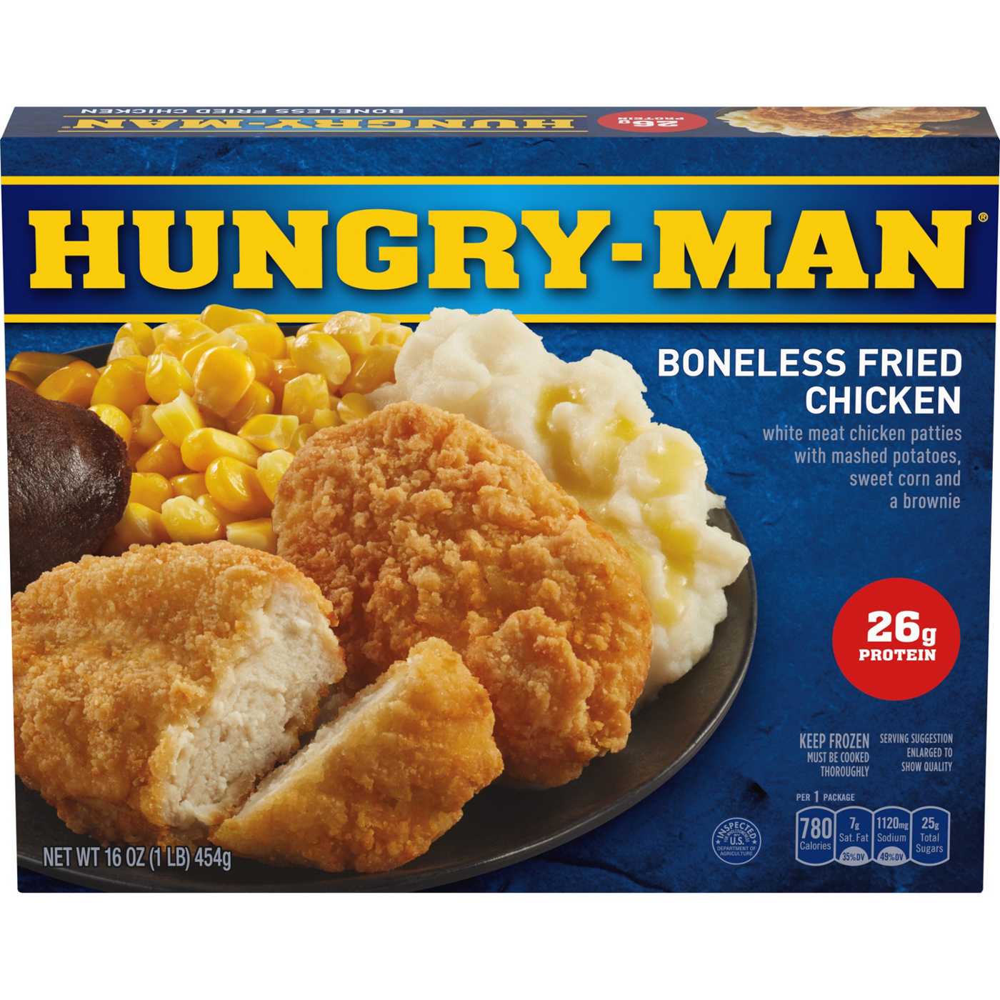 Hungry-Man Boneless Fried Chicken Frozen Meal; image 1 of 7