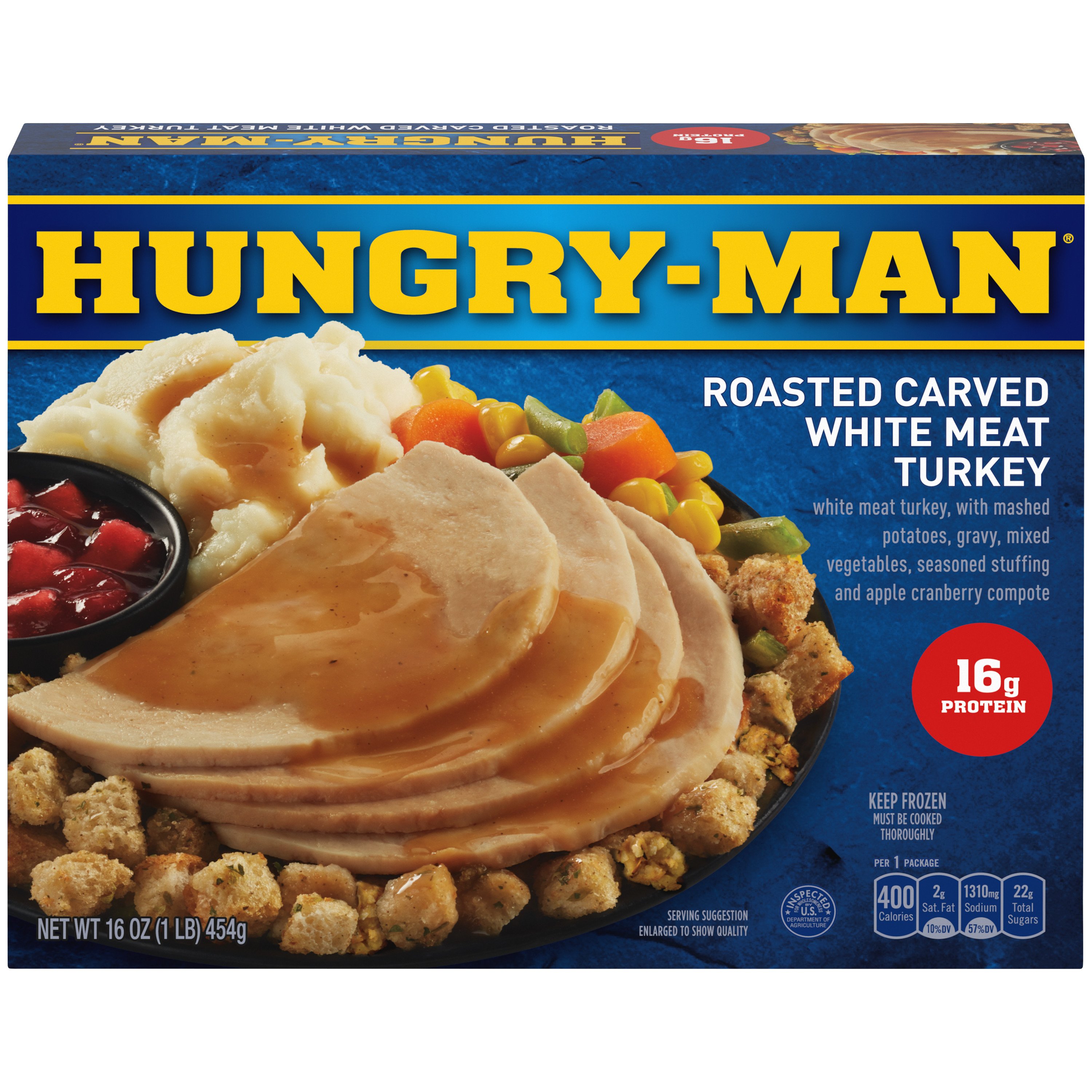 Hungry Man Roasted Turkey Frozen Meal Shop Entrees Sides At H E B   000465662 1