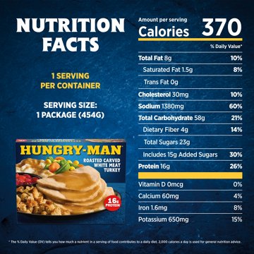 Hungry-Man Carved White Meat Roasted Turkey Frozen Meal