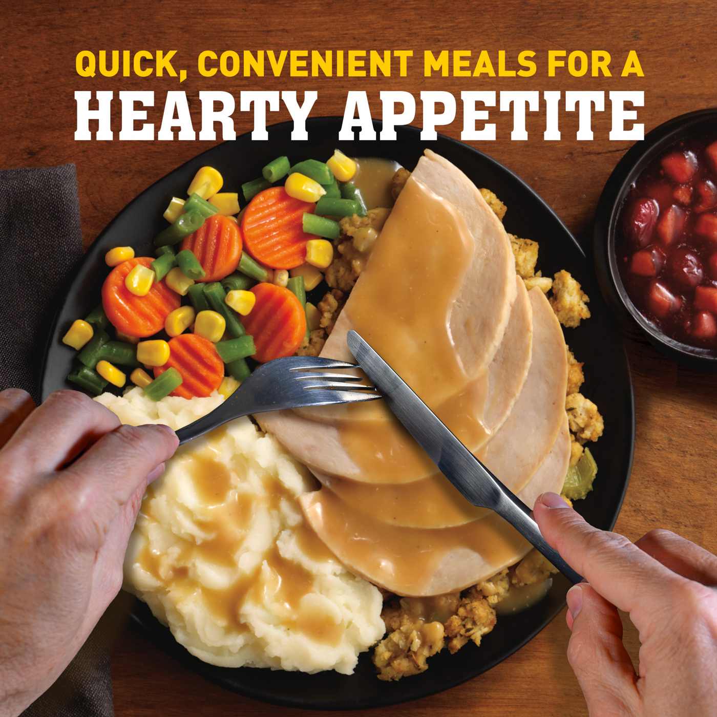 HungryMan Roasted Turkey Frozen Meal Shop Entrees & sides at HEB