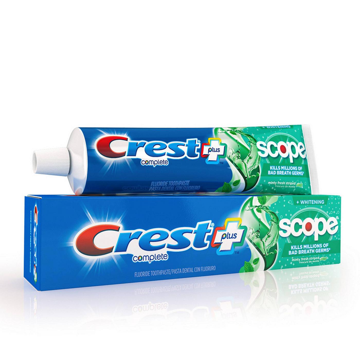 Crest Complete + Scope Whitening Toothpaste - Minty Fresh Striped; image 4 of 10