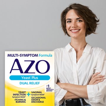 Azo Yeast Plus Yeast Infection Relief Tablets, 60 ct