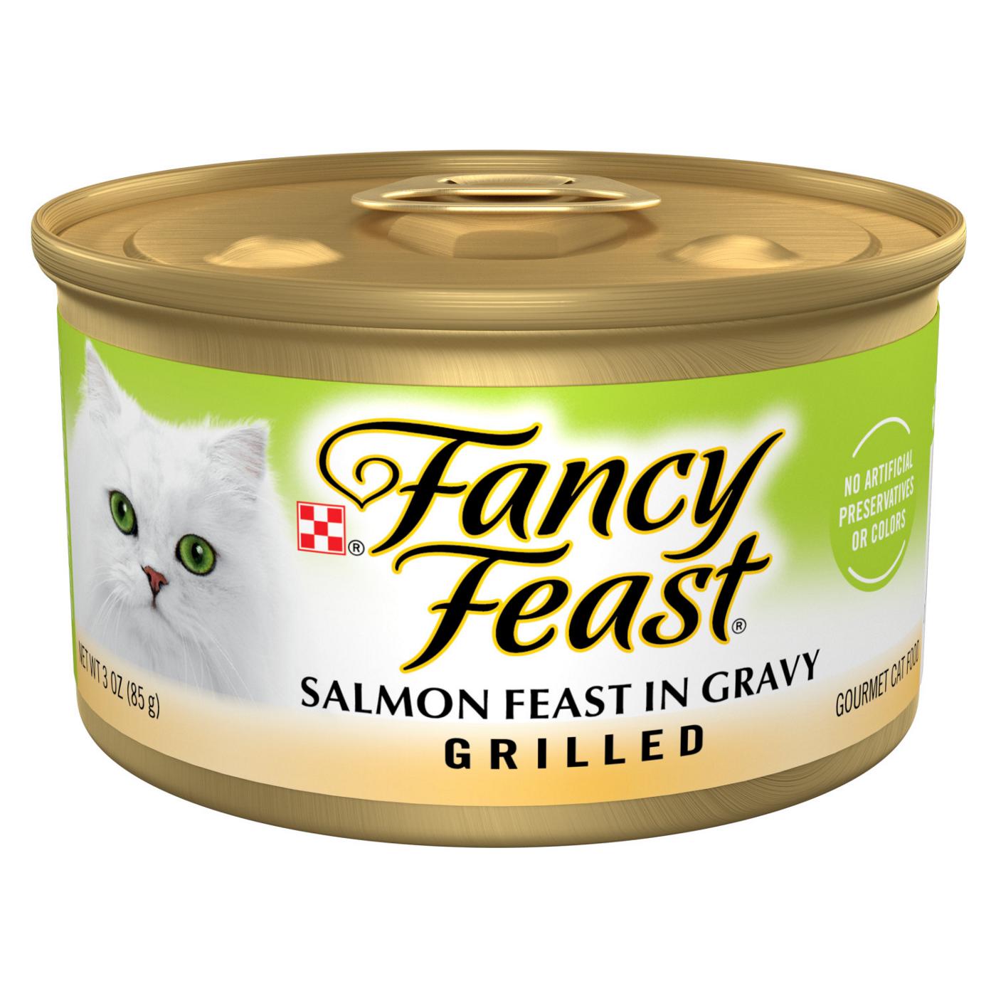 Fancy Feast Purina Fancy Feast Grilled Wet Cat Food Salmon Feast in Wet Cat Food Gravy; image 1 of 6