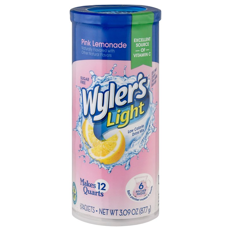 Wylers Light Pink Lemonade Soft Drink Mix Shop Mixes And Flavor Enhancers At H E B