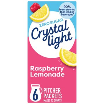 Crystal Light Raspberry Lemonade Drink Mix, 6 ct