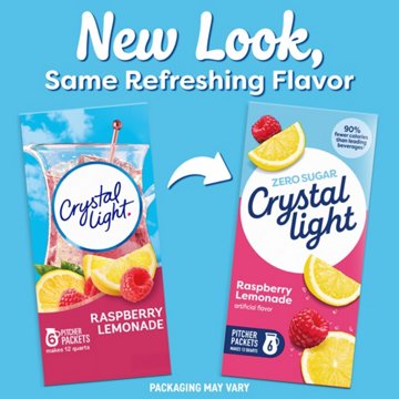 Crystal Light Raspberry Lemonade Drink Mix, 6 ct