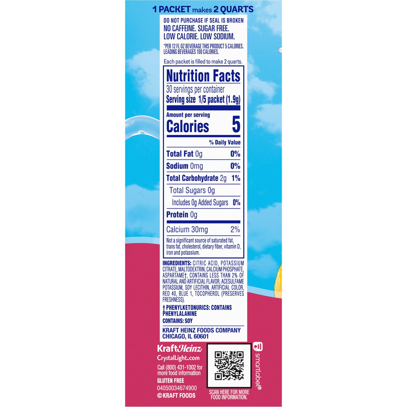 Crystal Light Raspberry Lemonade Drink Mix; image 5 of 5