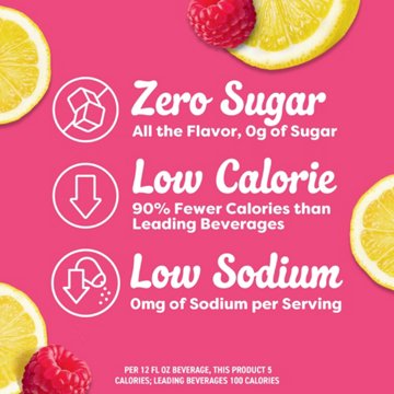 Crystal Light Raspberry Lemonade Drink Mix, 6 ct