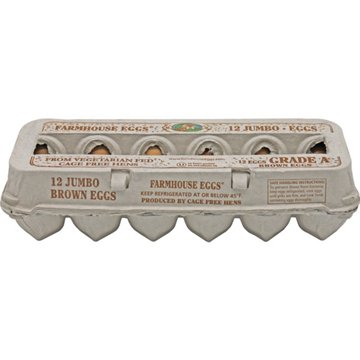 Farmhouse Grade A Cage Free Jumbo Brown Eggs, 12 ct