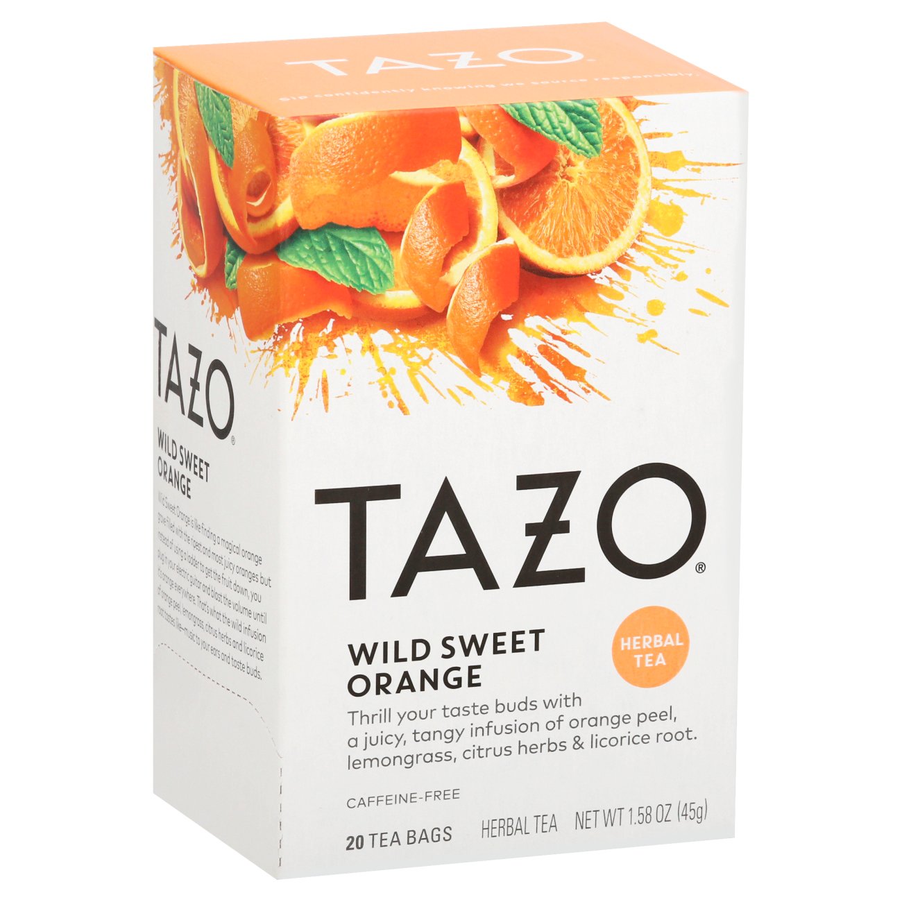 Tazo Wild Sweet Orange Herbal Infusion Tea Bags Shop Tea at HEB