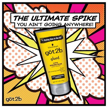 Got2b Glued Styling Spiking Hair Gel, 6 oz