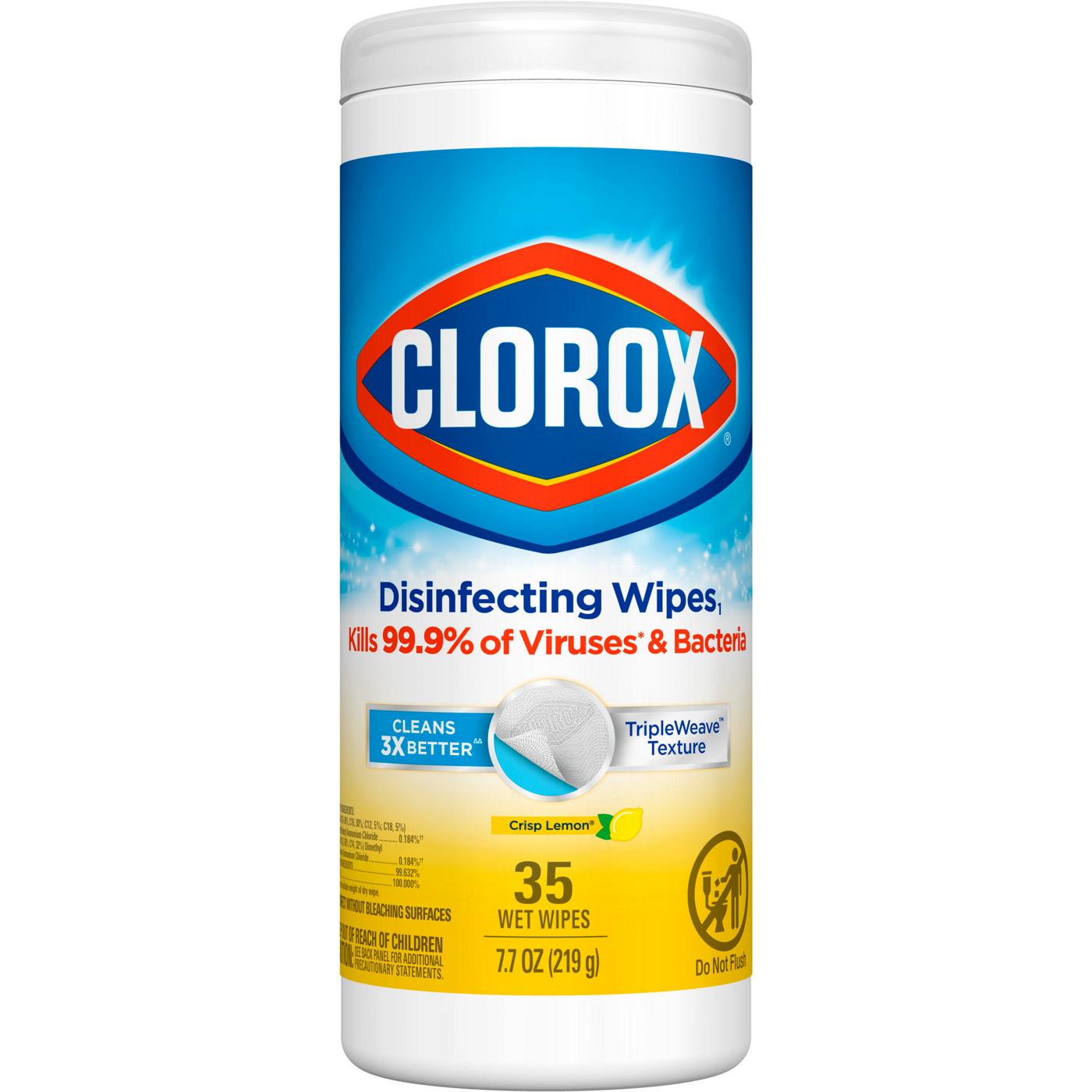 Clorox Disinfecting Wipes, Crisp Lemon; image 1 of 8