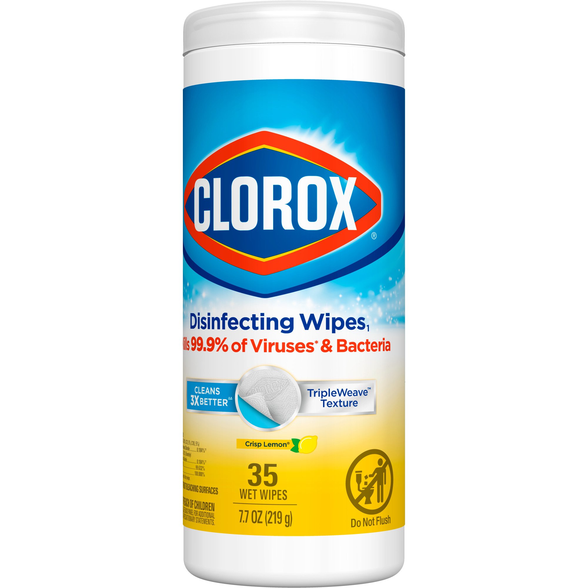 Clorox Disinfecting Bleach Free Cleaning Wipes Crisp Lemon Shop All purpose cleaners at H E B
