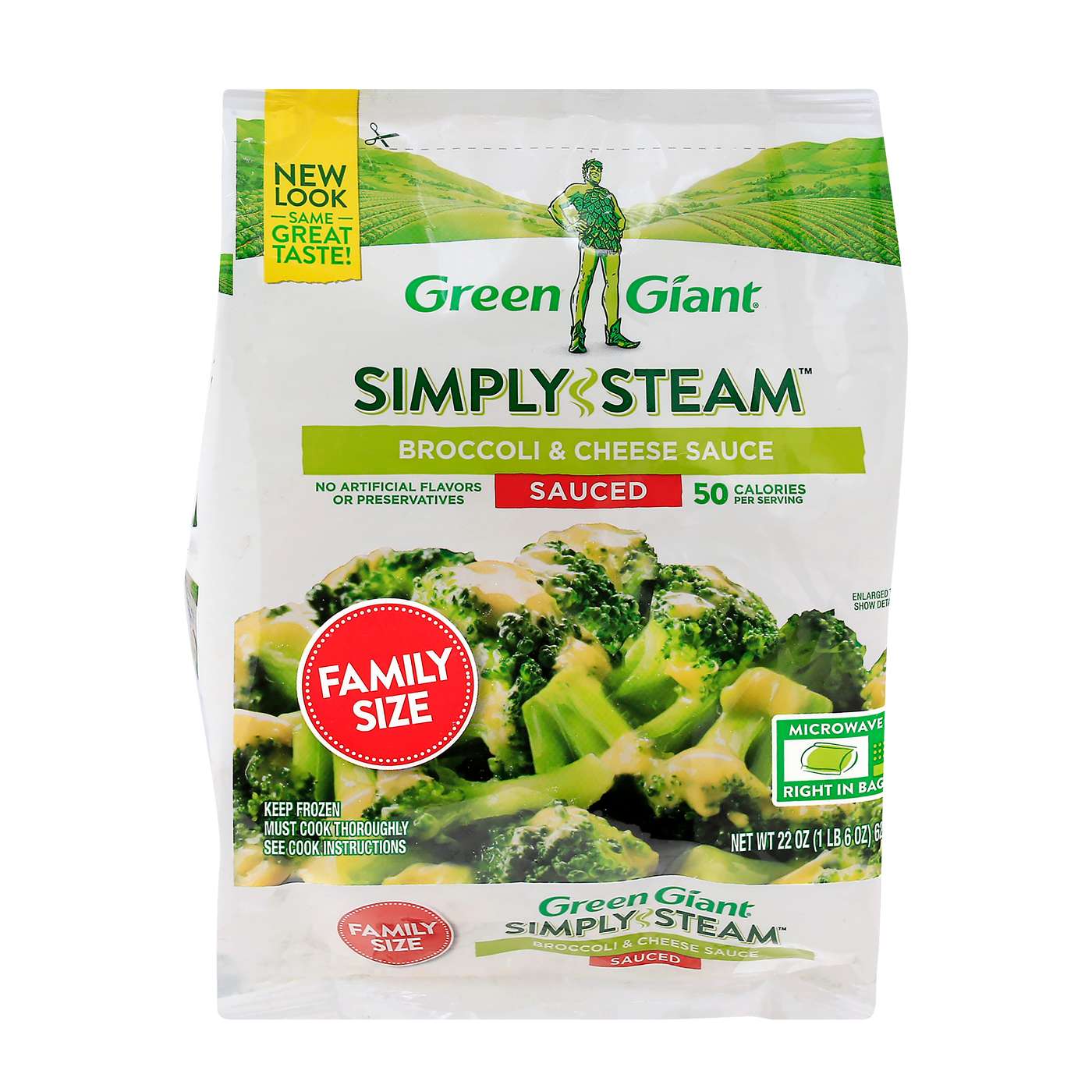 Green Giant Simply Steam Broccoli & Cheese Sauce Family Size; image 1 of 3