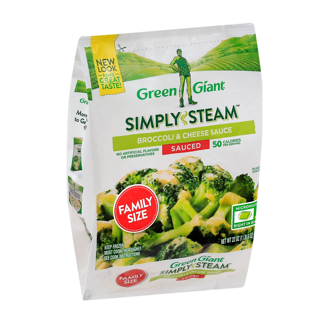 Green Giant Simply Steam Broccoli & Cheese Sauce Family Size; image 2 of 3