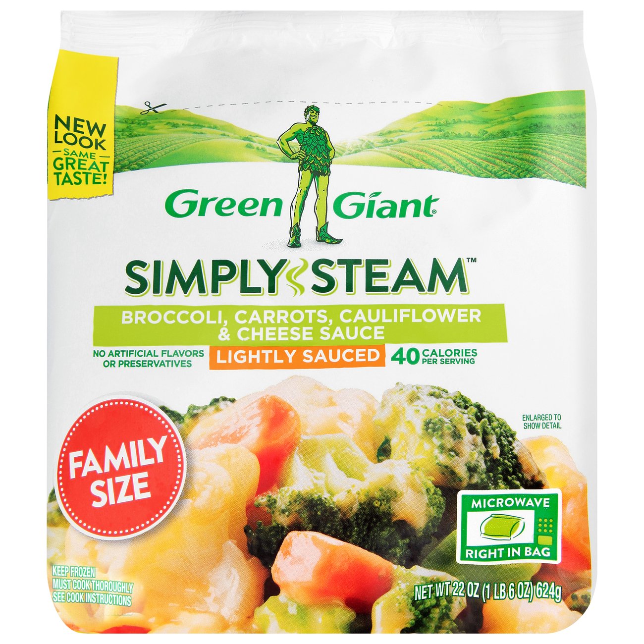 Green Giant Simply Steam Broccoli, Carrots, Cauliflower, & Cheese Sauce