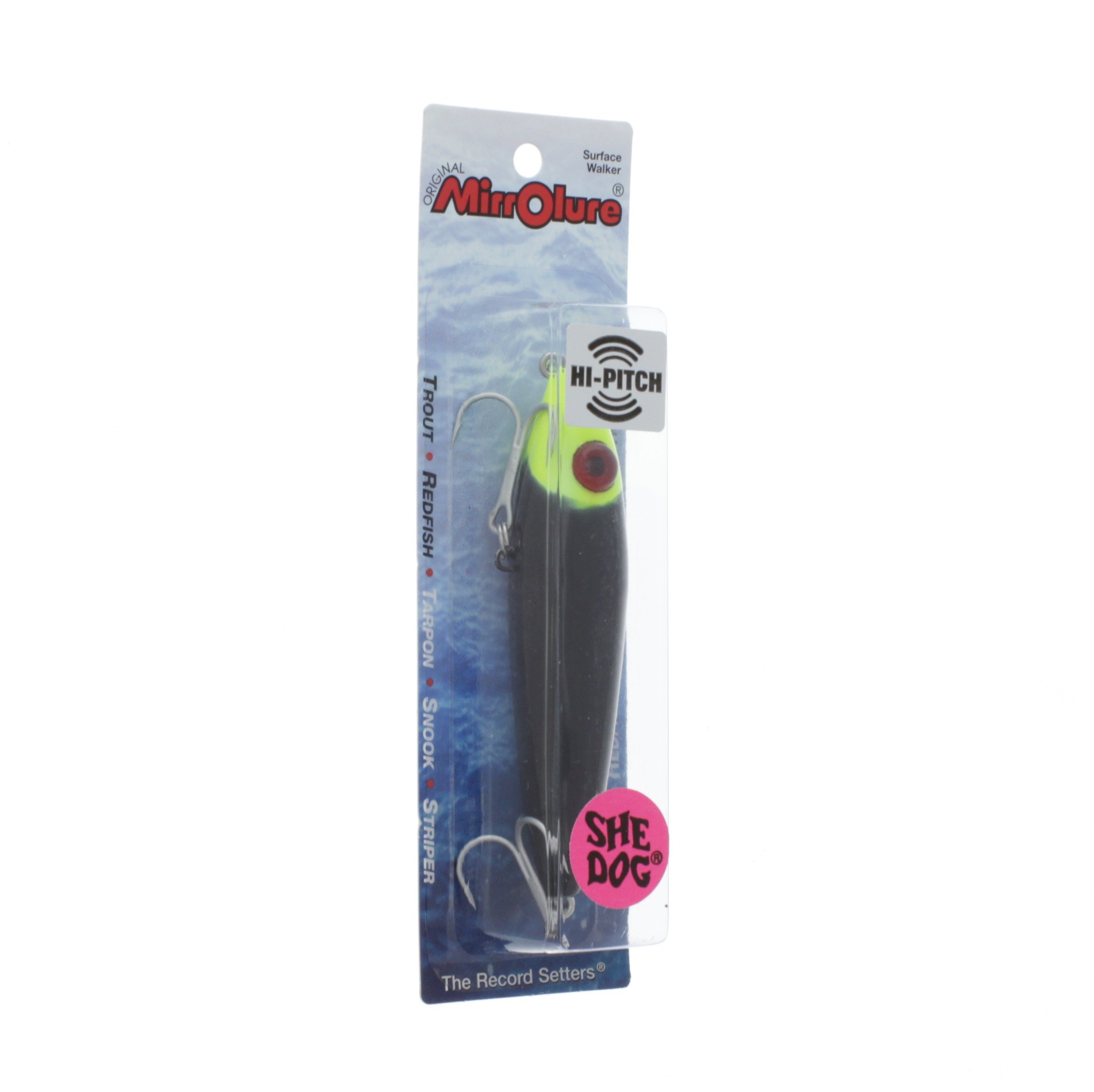 MirrOlure Chartreuse Head/ Black Body 4 Inch She Dog Lure - Shop ...